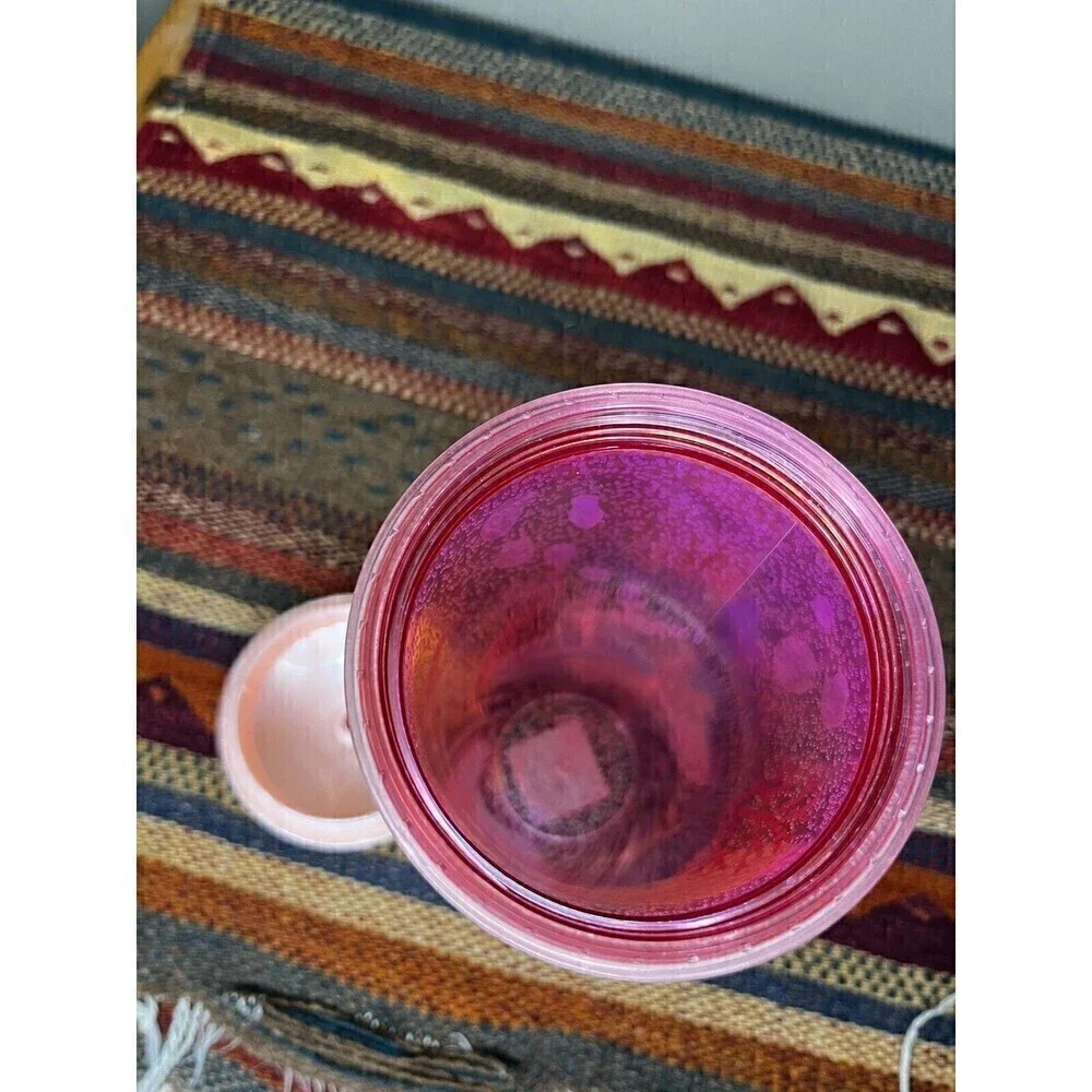 Starbucks 2021 Summer Coral Reef Bubble Cold Cup Pink Tumbler 24 Oz NEW READ BEL